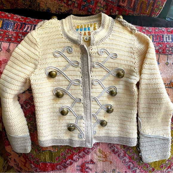 Native Funk and Flash Cotton Sweater Jacket with Embellishments. Size 2T. - Picture 1 of 10